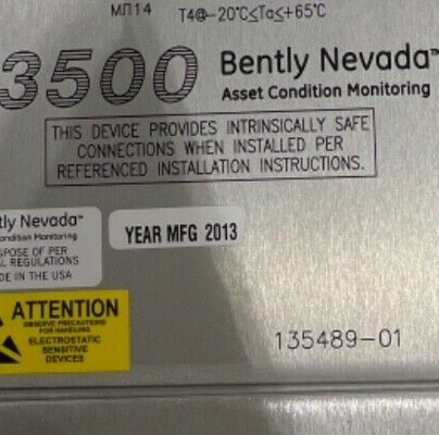 Bently Nevada 3500/42M-05-00 135489-02 I/O Module With Internal Barriers Internal Terminations